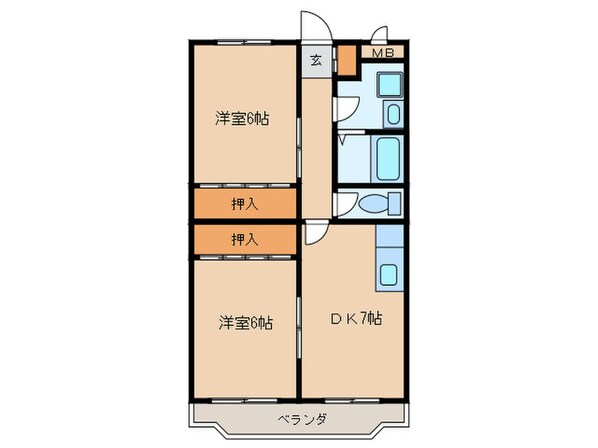 サンライズマンションの物件間取画像